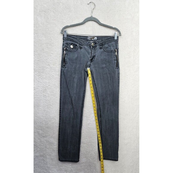 Crest Women Jeans 5/6 Gray Cotton Blend Low Rise Straight Slim Ankle Denim - Picture 10 of 16